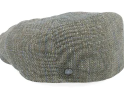 Discount Lierys 8-panel Cap Hopsack Olive/Brown Flat Cap - Green