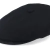 Flat Caps-Stetson 6-Panel Cap Wool/Cashmere Black Flat Cap -