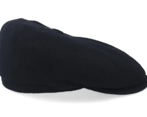 Flat Caps-Stetson 6-Panel Cap Wool/Cashmere Black Flat Cap -