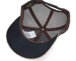 Trucker | Blanks-Yupoong 6-Panel Multicam Arid/Brown Trucker -
