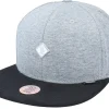 Snapback-Djinns 6 Panel Plate Heather Grey/Black Snapback -