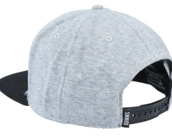 Snapback-Djinns 6 Panel Plate Heather Grey/Black Snapback -