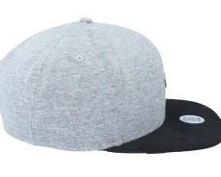 Snapback-Djinns 6 Panel Plate Heather Grey/Black Snapback -