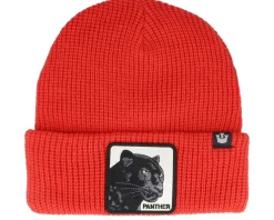 Outlet Goorin Bros. Panther Vision Classic Knits Square Patch Red Cuff -