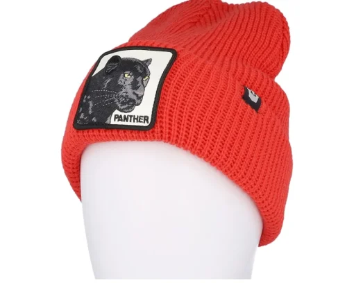 Outlet Goorin Bros. Panther Vision Classic Knits Square Patch Red Cuff -