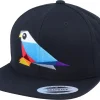 Snapback-Origami Paper Bird Black Snapback -