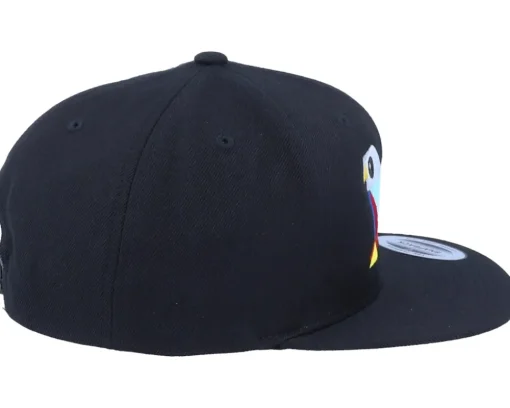 Snapback-Origami Paper Bird Black Snapback -