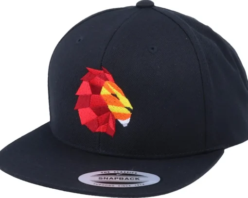 Snapback-Origami Paper Lion Black Snapback -