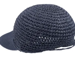 Sun Hat-Seeberger Paper Straw Navy Sun Hat -