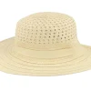 Straw Hat-Seeberger Paperbraid Mix Cap Linen Straw Hat -