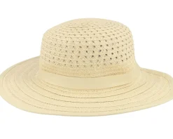 Straw Hat-Seeberger Paperbraid Mix Cap Linen Straw Hat -