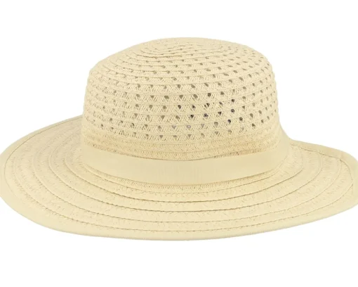 Straw Hat-Seeberger Paperbraid Mix Cap Linen Straw Hat -