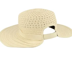 Straw Hat-Seeberger Paperbraid Mix Cap Linen Straw Hat -