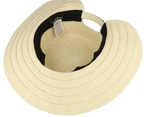 Straw Hat-Seeberger Paperbraid Mix Cap Linen Straw Hat -
