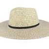 Fashion Seeberger Papierstrohborten- Mix Fedora Straw Hat -
