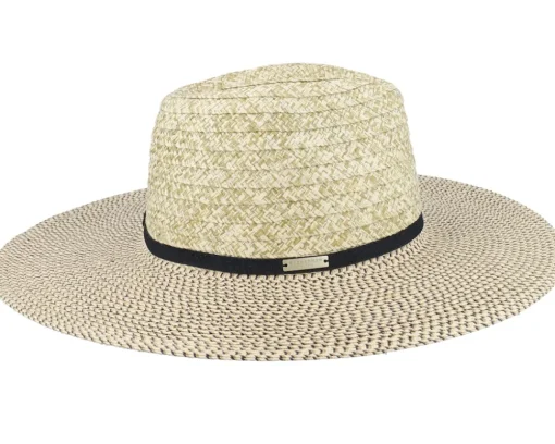 Fashion Seeberger Papierstrohborten- Mix Fedora Straw Hat -