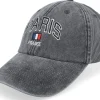 Dad Cap-Iconic Paris France Washed Dad Cap - Black