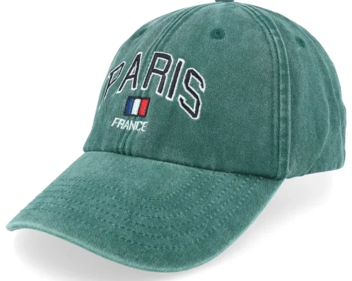 Dad Cap-Iconic Paris France Washed Dad Cap - Red