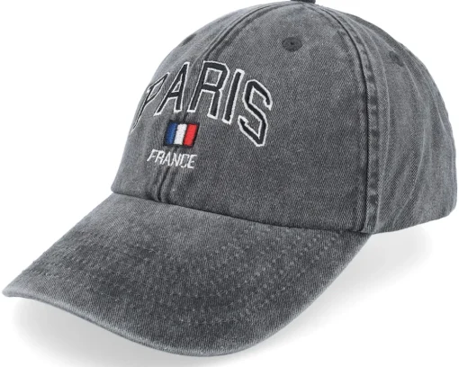 Dad Cap-Iconic Paris France Washed Dad Cap - Red