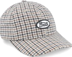 Dad Cap-Brixton Parsons Cap Sand Houndstooth Dad Cap -