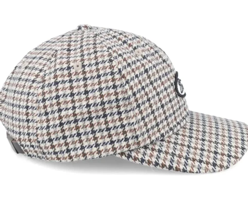 Dad Cap-Brixton Parsons Cap Sand Houndstooth Dad Cap -