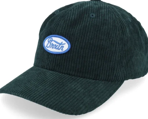Dad Cap-Brixton Parsons Low Profile Cap Emerald Corduroy Dad Cap -
