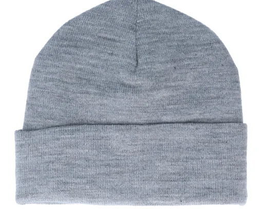 New SikSilk Patch Beanie Grey Marl Cuff -