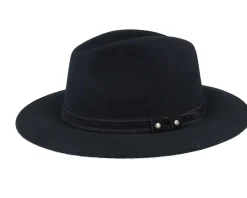 Hot MJM Hats Pati Wool W.p/Crushable Black Fedora -
