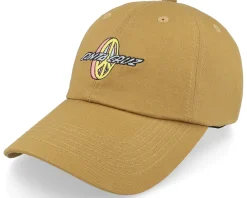 Clearance Santa Cruz Peace Strip Cap Parchment Dad Cap -