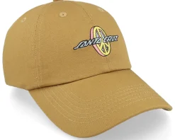 Clearance Santa Cruz Peace Strip Cap Parchment Dad Cap -