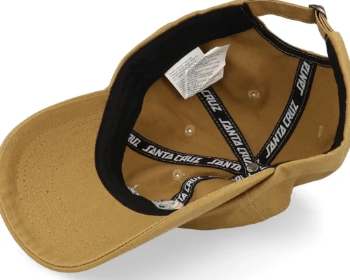 Clearance Santa Cruz Peace Strip Cap Parchment Dad Cap -