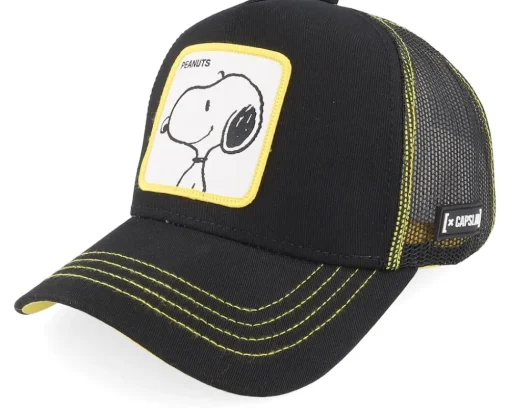 Trucker-Capslab Peanuts Snoopy Black Trucker -