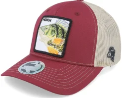 Trucker-Skillfish Perch Pro Fishing 112fp Split Cardinal/Tan Trucker - Red