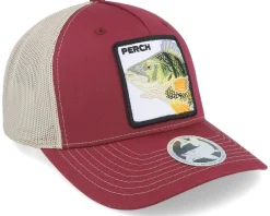 Trucker-Skillfish Perch Pro Fishing 112fp Split Cardinal/Tan Trucker - Red
