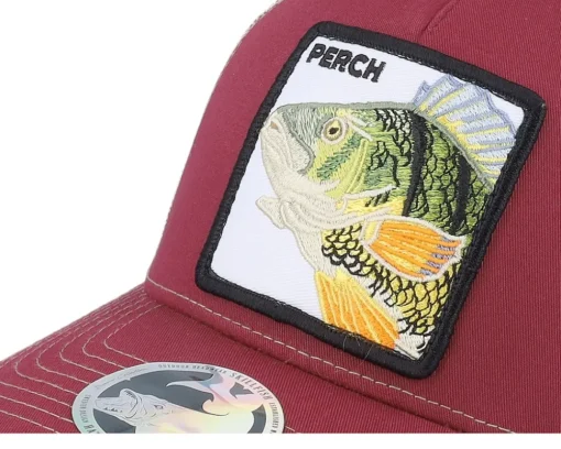 Trucker-Skillfish Perch Pro Fishing 112fp Split Cardinal/Tan Trucker - Red