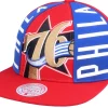 Snapback-Mitchell & Ness Philadelphia 76ers Big Face Callout Hwc Red Snapback -