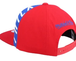 Snapback-Mitchell & Ness Philadelphia 76ers Big Face Callout Hwc Red Snapback -