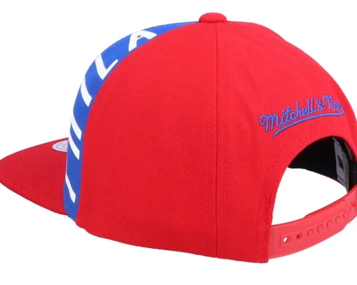 Snapback-Mitchell & Ness Philadelphia 76ers Big Face Callout Hwc Red Snapback -