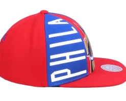 Snapback-Mitchell & Ness Philadelphia 76ers Big Face Callout Hwc Red Snapback -