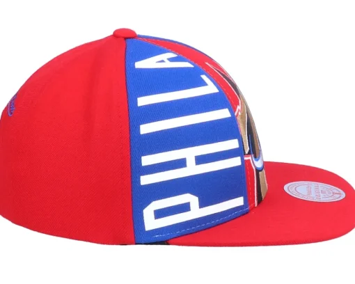 Snapback-Mitchell & Ness Philadelphia 76ers Big Face Callout Hwc Red Snapback -