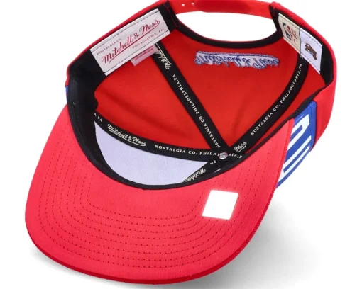 Snapback-Mitchell & Ness Philadelphia 76ers Big Face Callout Hwc Red Snapback -