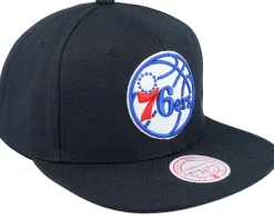 Snapback-Mitchell & Ness Philadelphia 76ers Core Basic Black Snapback -