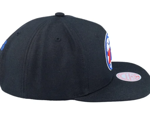 Snapback-Mitchell & Ness Philadelphia 76ers Core Basic Black Snapback -