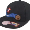 Snapback-Mitchell & Ness Philadelphia 76ers Dead Remix Deadstock Black Snapback -