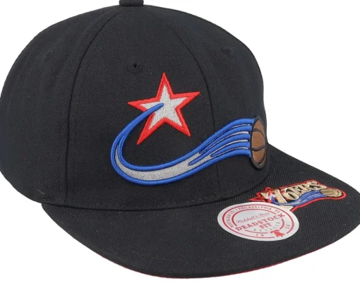 Snapback-Mitchell & Ness Philadelphia 76ers Dead Remix Deadstock Black Snapback -