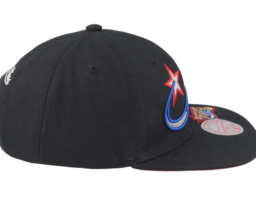 Snapback-Mitchell & Ness Philadelphia 76ers Dead Remix Deadstock Black Snapback -