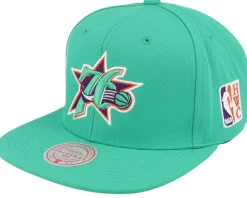 Snapback-Mitchell & Ness Philadelphia 76ers Desert Green Teal Snapback -