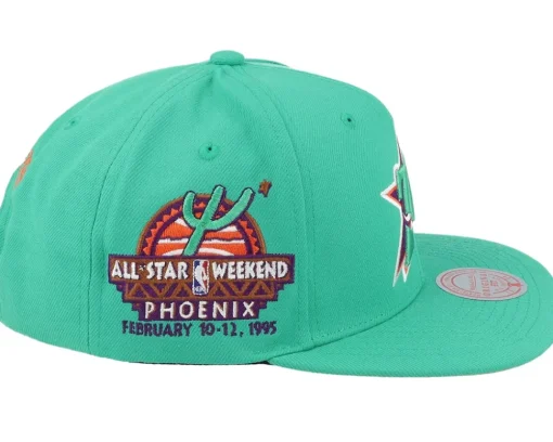 Snapback-Mitchell & Ness Philadelphia 76ers Desert Green Teal Snapback -