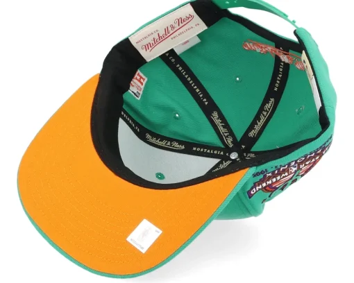 Snapback-Mitchell & Ness Philadelphia 76ers Desert Green Teal Snapback -