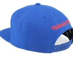 Snapback-Mitchell & Ness Philadelphia 76ers Embroidery Glitch Snapback - Blue